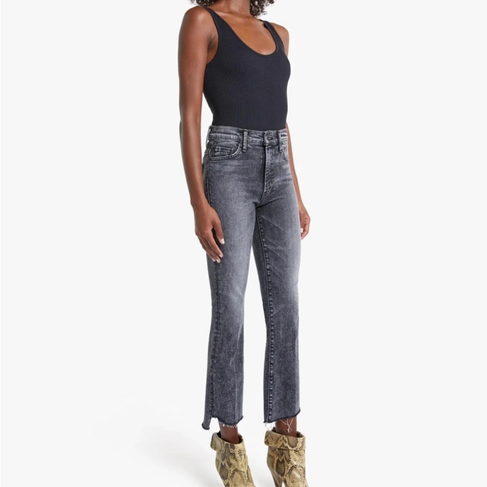 MOTHER The Insider Crop Step Fray Jeans in Train Stops - Size 24
